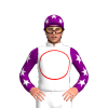 White, Red And Purple Circle, Purple And White Stars Sleeves And Cap