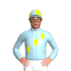 Light Blue, Yellow Diamond Sash, Quartered Cap