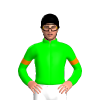 LIME, ORANGE ARMBANDS, Black cap