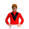 RED, BLACK VEE, Brown cap