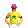 SUNGLOW, DARK GREEN STAR, ARMBANDS, Pink cap
