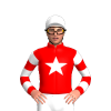 RED, WHITE STAR, HOOPS SLEEVES, White cap