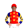 RED, SUNGLOW STARS, DARK BLUE SLEEVES, SUNGLOW CHEVRONS, Red cap