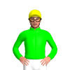 LIME, BLACK HOOP, Yellow cap