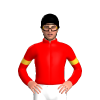 RED, SUNGLOW HOOP, ARMBANDS, Black cap