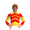 SUNGLOW, RED CHEVRONS, RED SLEEVES,SUNGLOW DIABLO, Brown cap