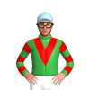 GREEN, RED VEE, HOOPS SLEEVES, Light blue cap