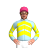 LIGHT BLUE, YELLOW CHEVRONS , CHEVRONS SLEEVES, Pink cap
