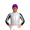 SILVER, BLACK DIAMOND, STRIPED SLEEVES, Purple cap