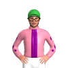 PINK SHERBET, PURPLE STRIPE, PINK SHERBET SLEEVES, PURPLE SPOTS SLEEVES, Green cap