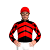 BLACK, RED CHEVRONS, CHECKS SLEEVES, BLACK CUFFS, Red cap