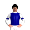 NAVY, WHITE DIAMOND, WHITE SLEEVES ,NAVY ARMBANDS, WHITE COLLAR, Black cap