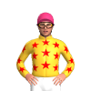 SUNGLOW, RED STARS , STARS SLEEVES, Pink cap