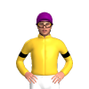 SUNGLOW, BLACK HOOP, SUNGLOW SLEEVES, BLACK ARMBANDS, Purple cap
