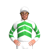 WHITE, GREEN CHEVRONS, CHEVRONS SLEEVES, White cap