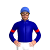 DARK BLUE, RED HOOP, ARMBANDS, Royal Blue cap