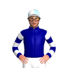 NAVY,WHITE DIAMOND, HOOPS SLEEVES, White and Light Blue quartered cap