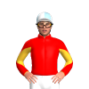 RED,SUNGLOW DIAMOND,DIABLO SLEEVES, White and Light Blue quartered cap