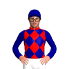 Red, Dark Blue Diamonds, Sleeves and Cap