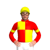 Red And Yellow Quarters, Yellow Armbands And Cap