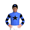 Royal Blue, Black Star, Hooped Sleeves, Black Cap, Royal Blue Star