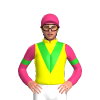 Yellow, Lime Green Vee, Pink Sleeves, Lime Green Armbands, Pink Cap
