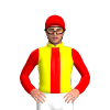 Yellow, Red Stripe, Red Sleeves And Cap