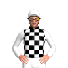 Black And White Checks, Tartan Sleeves And Cap