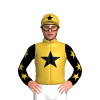 Gold, Black Star, Black Sleeves, Gold Stars, Gold Cap, Black Star