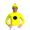 Yellow, Black Disc, Yellow Cap, Black Pom Pom