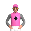 Hot Pink, Black Diamond Band, Grey Sleeves