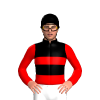 Black And White Houndstooth, Red Band And Sleeves