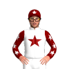 White, Maroon Star And Sleeves, White Stars, Maroon Cap With White Star
