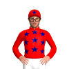 Red, Navy Blue Stars, Red Cap, Navy Blue Star