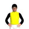Yellow, Black Sleeves And Cap