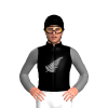 Black, Grey Fern, Grey Sleeves With Black Ferns