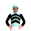 Pale Blue, Black Chevrons, Black Sleeves