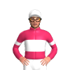 Cerise, White Band, Armbands, Hoop Cap