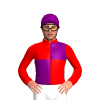 Red, Purple Quarters And Cap