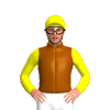 Brown, Yellow Diamond, Yellow Sleeves And Cap