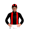 Black, Red Braces, Striped Cap