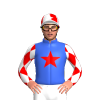 Royal Blue, Red Star, Red And White Diamonds Sleeves, Red And White Star Cap