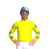 Yellow, Royal Blue Stars Sleeves, Yellow And Royal Blue Star Cap