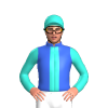 Royal Blue, Turquoise Stripe And Sleeves, Star Cap