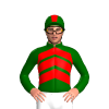 Dark Green, Red Chevrons, Dark Green Chevrons Sleeves, Red Stripe Cap