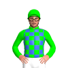 Lime And Royal Blue Checks, Lime Sleeves And Cap