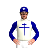 Beige, Dark Blue Cross Of Lorraine, Sleeves And Cap With Beige Star