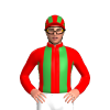 Red, Green Stripes, Striped Cap