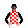 Red And White Checkers, Black Sleeves And Cap
