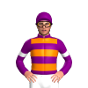 Purple, Orange Hoops, White Armbands